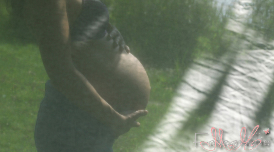 schwanger kurz vor der Geburt