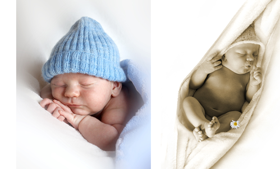 Neugeborenen-Fotoshooting mit einem kleinen Jungen