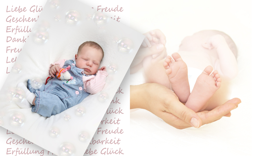 schöne Babybilder mit Seifenblasen
