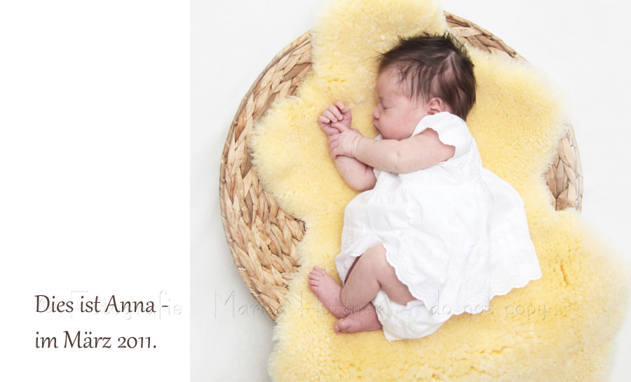 Neugeborenen-Fotoshooting - Baby 14 Tage alt in einem Körbchen